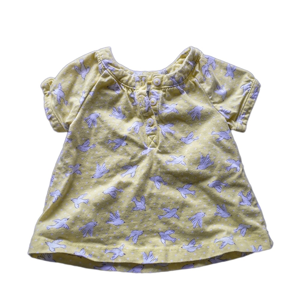 Carter's Girls Yellow Bird Graphic Shirt size 6M